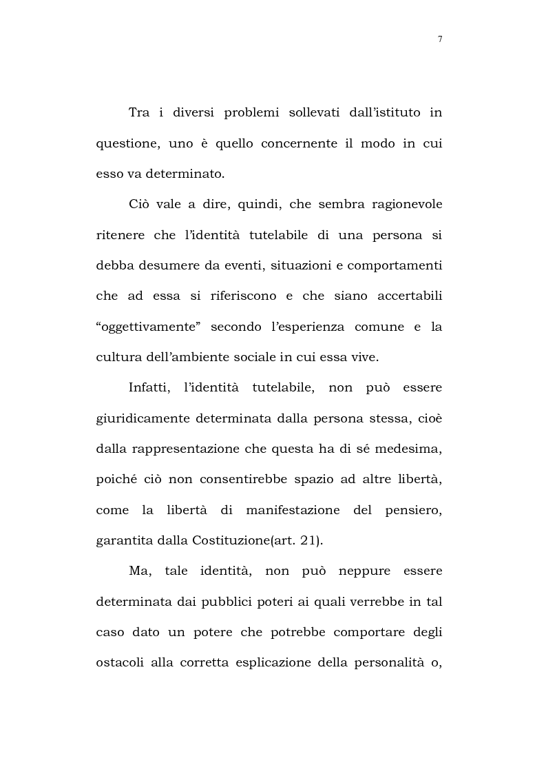 Anteprima della tesi: Il diritto alla identità personale, Pagina 4