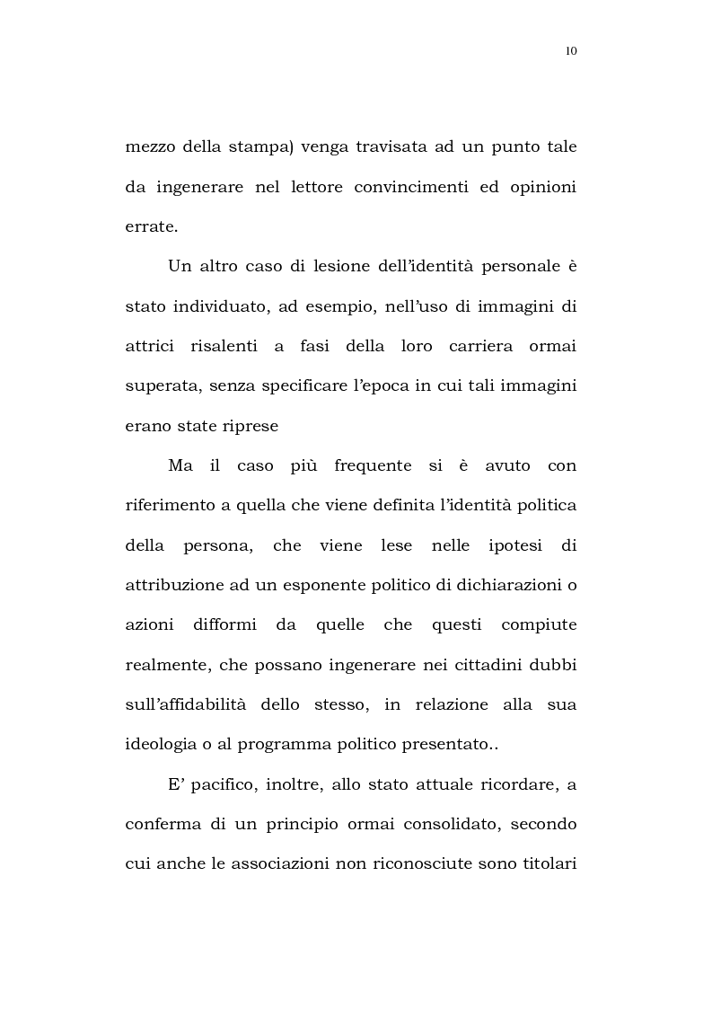 Anteprima della tesi: Il diritto alla identità personale, Pagina 7