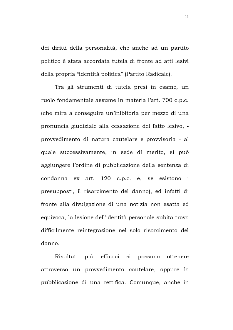 Anteprima della tesi: Il diritto alla identità personale, Pagina 8