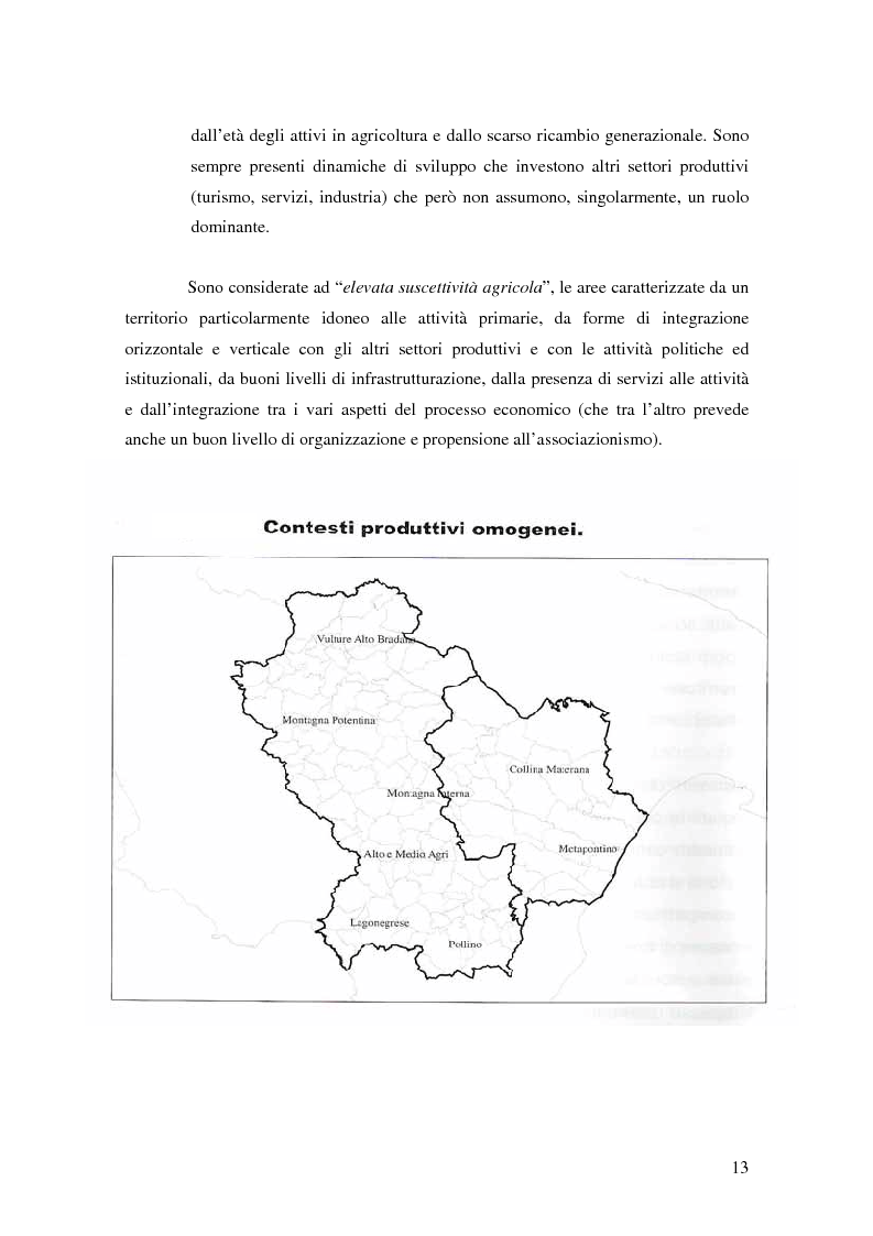 Anteprima della tesi: Il possibile distretto agroalimentare del Vulture - Alto Bradano, Pagina 10