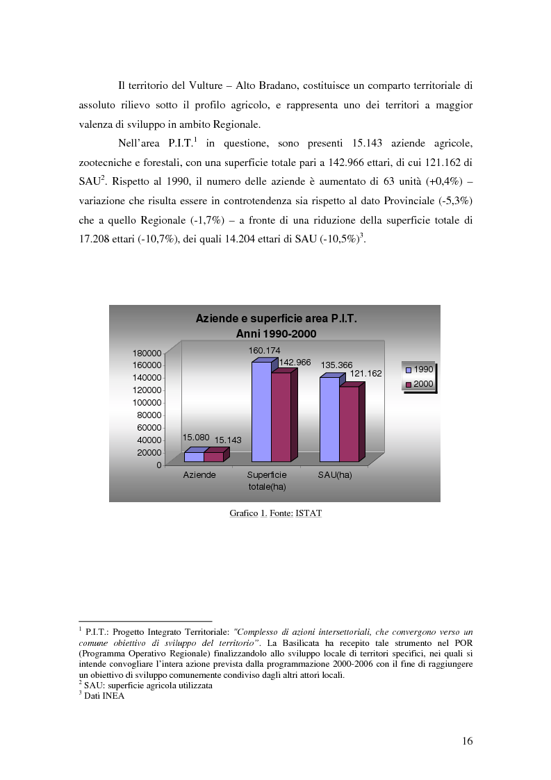 Anteprima della tesi: Il possibile distretto agroalimentare del Vulture - Alto Bradano, Pagina 13