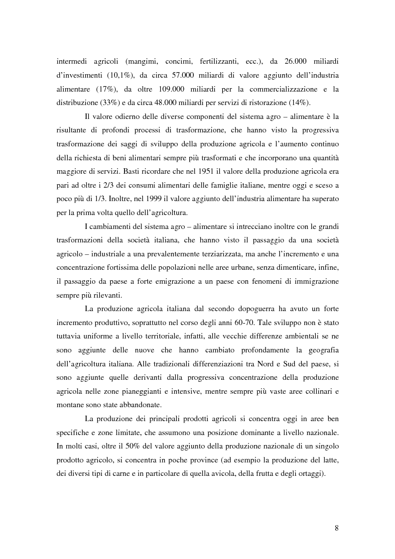 Anteprima della tesi: Il possibile distretto agroalimentare del Vulture - Alto Bradano, Pagina 5