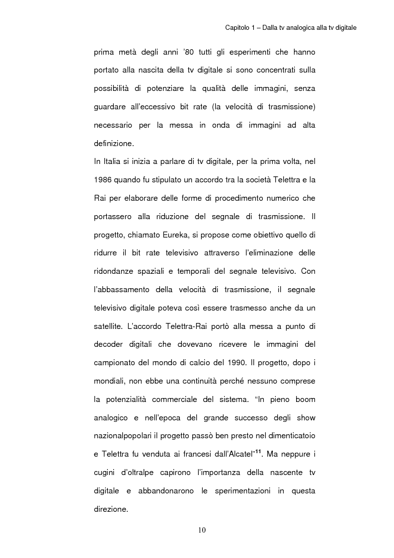 Anteprima della tesi: TV digitale terrestre: strategie di promozione. Il caso Mediaset., Pagina 14