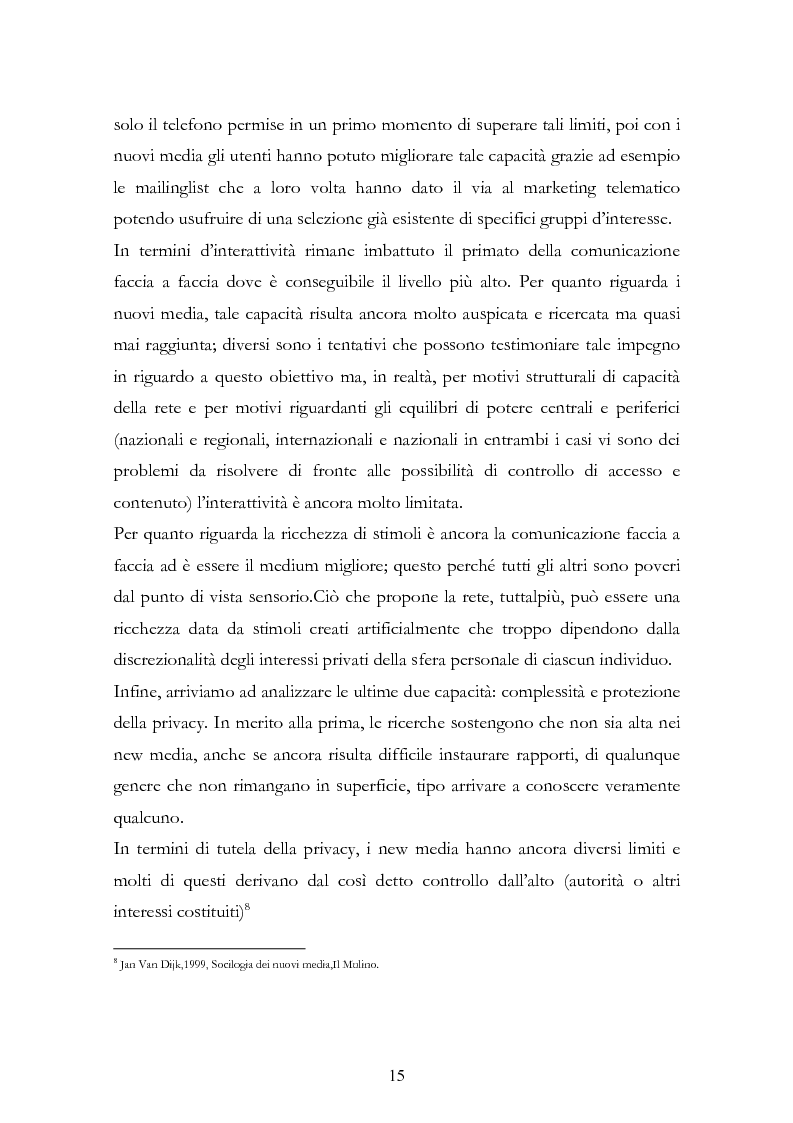 Anteprima della tesi: I New Media I Giovani e la Democrazia, Pagina 11