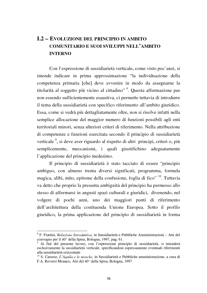 Anteprima della tesi: Il principio di sussidiarietà nel sistema delle autonomie locali, Pagina 11