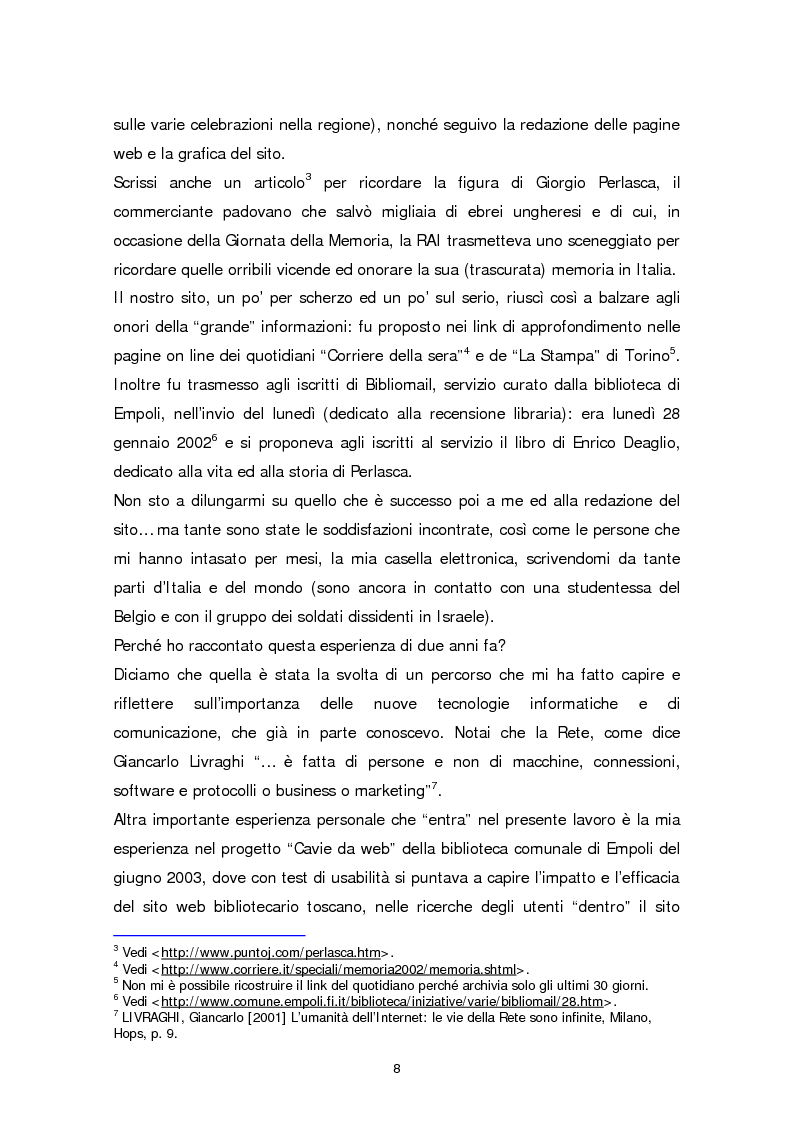 Anteprima della tesi: Il sito web della biblioteca pubblica, Pagina 2