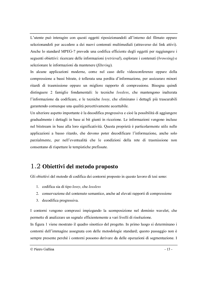 Anteprima della tesi: Tecniche di compressione di immagini di contorni nel dominio wavelet, Pagina 2