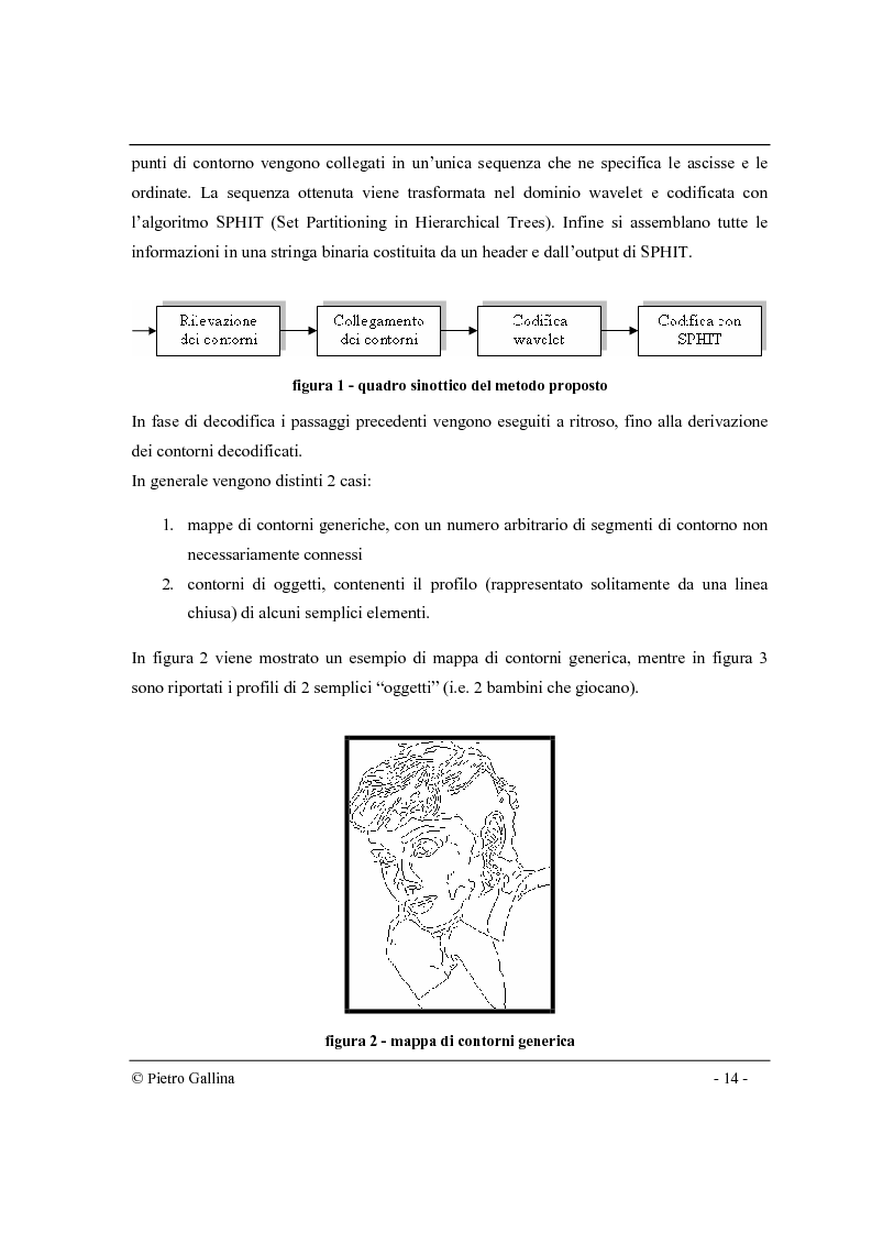 Anteprima della tesi: Tecniche di compressione di immagini di contorni nel dominio wavelet, Pagina 3