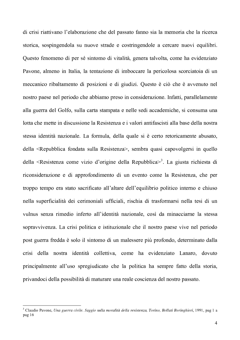 Anteprima della tesi: Un caso di uso pubblico della storia: l'applicazione del paradigma antifascista alla guerra del Golfo del 1991, Pagina 4