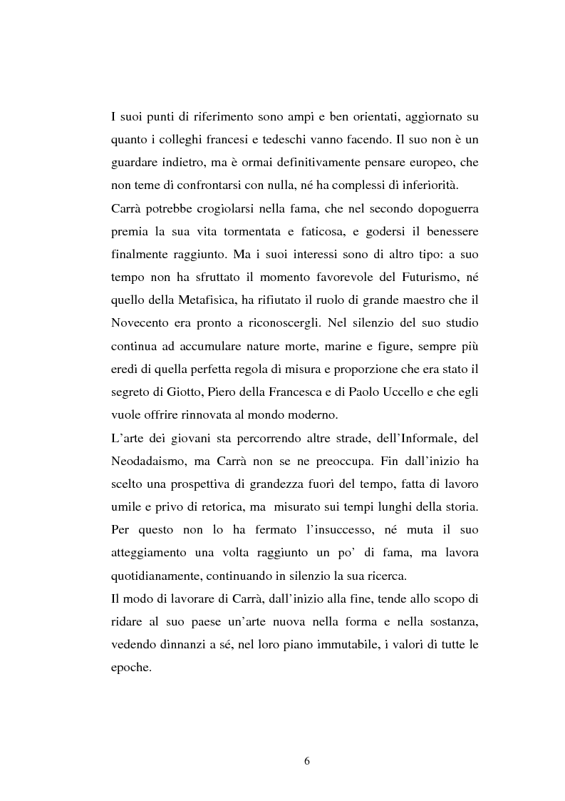Anteprima della tesi: Carlo Carrà: La riflessione sui ''Primitivi'', Pagina 6