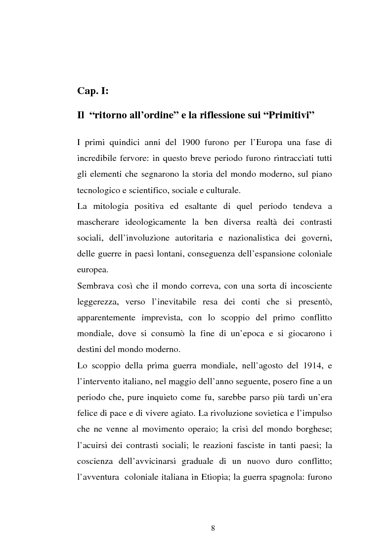 Anteprima della tesi: Carlo Carrà: La riflessione sui ''Primitivi'', Pagina 8