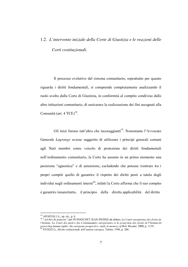 Anteprima della tesi: La tutela giurisdizionale dei diritti fondamentali dell'uomo nell'Unione Europea, Pagina 11