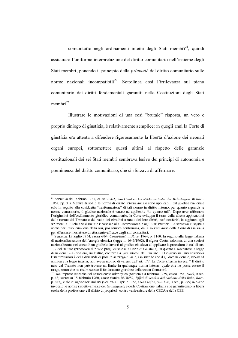 Anteprima della tesi: La tutela giurisdizionale dei diritti fondamentali dell'uomo nell'Unione Europea, Pagina 12