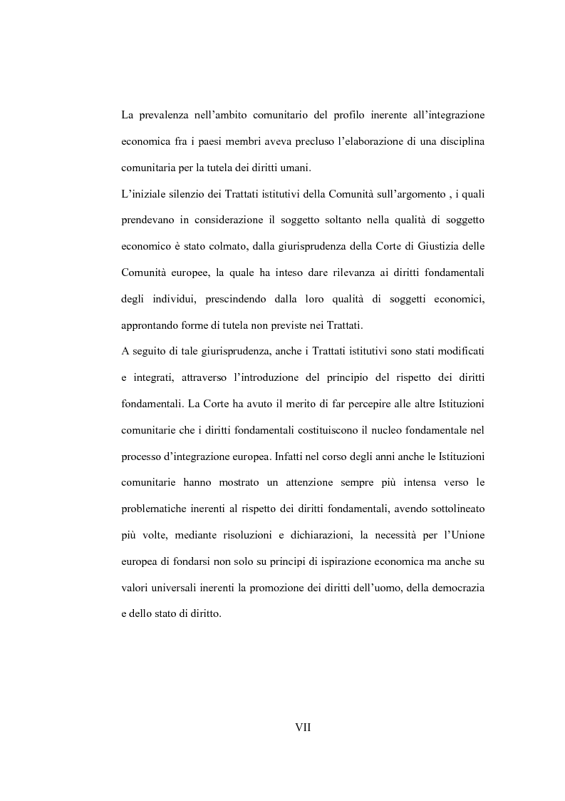 Anteprima della tesi: La tutela giurisdizionale dei diritti fondamentali dell'uomo nell'Unione Europea, Pagina 2