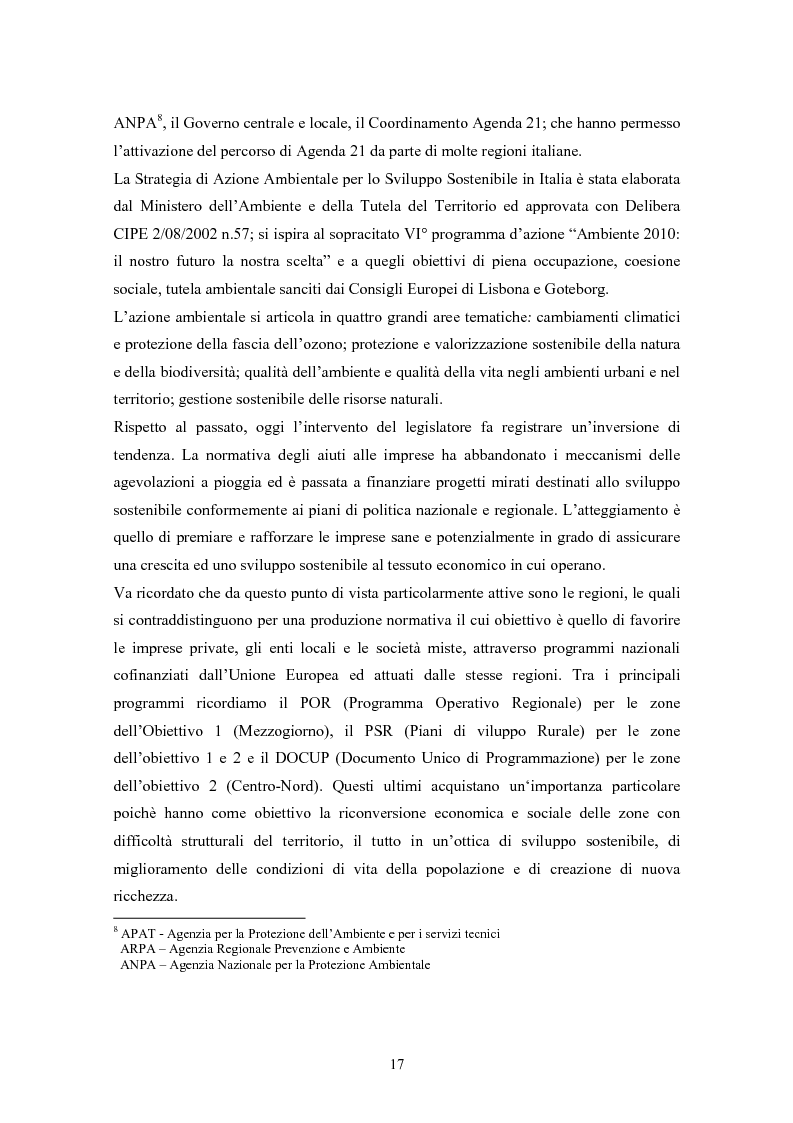 Anteprima della tesi: Rating ambientale di credito. Nuovi strumenti per misurare il rischio ambientale d'impresa nelle istruttorie di fido alla luce del Nuovo accordo di Basilea, Pagina 15