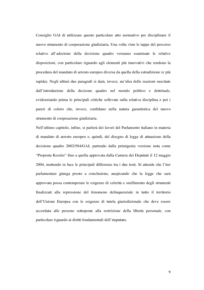 Anteprima della tesi: Il mandato di arresto europeo, Pagina 4