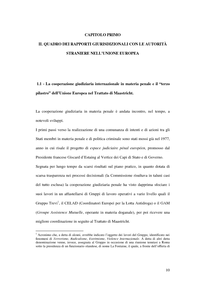 Anteprima della tesi: Il mandato di arresto europeo, Pagina 5