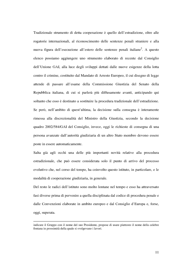 Anteprima della tesi: Il mandato di arresto europeo, Pagina 6