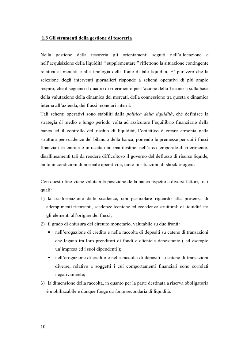 Anteprima della tesi: Modelli matematici per la gestione della liquidità di breve periodo nelle aziende di credito, Pagina 10
