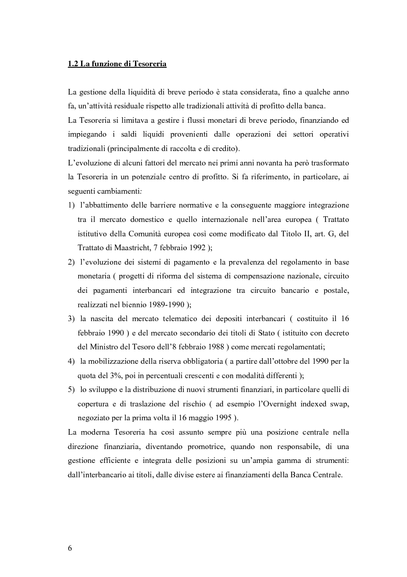 Anteprima della tesi: Modelli matematici per la gestione della liquidità di breve periodo nelle aziende di credito, Pagina 6