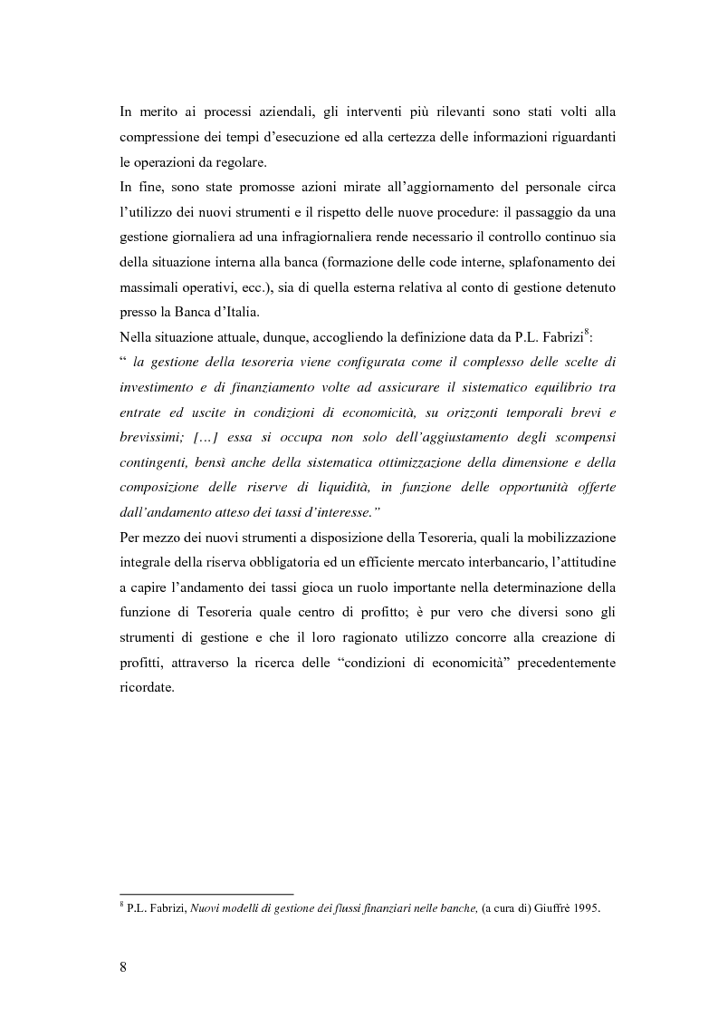 Anteprima della tesi: Modelli matematici per la gestione della liquidità di breve periodo nelle aziende di credito, Pagina 8