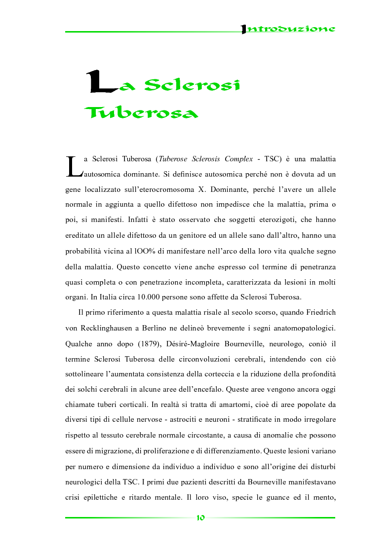 Anteprima della tesi: Espressione selettiva della survivina e sua regolazione nella Sclerosi Tuberosa, una patologia multisistemica, Pagina 5
