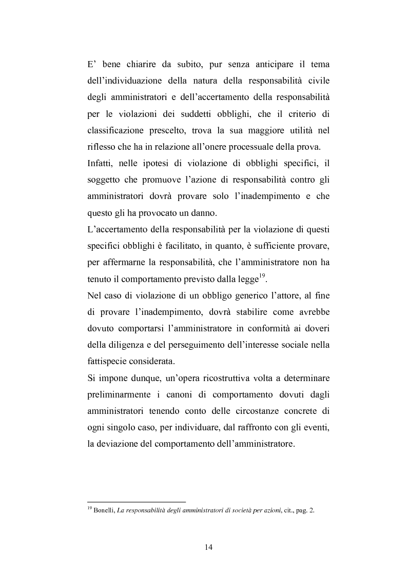 Anteprima della tesi: La responsabilità sociale degli amministratori di s.p.a. per l'attività di gestione, Pagina 12