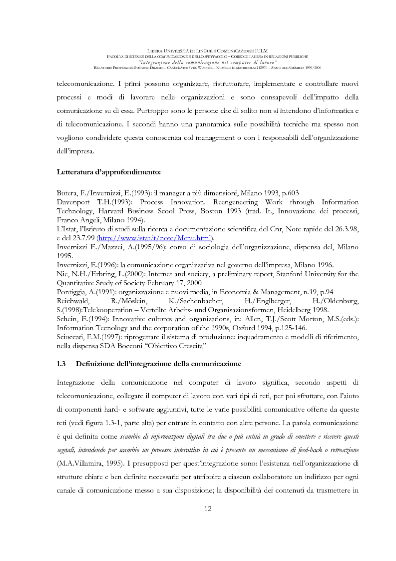 Anteprima della tesi: Integrazione della comunicazione nel computer di lavoro, Pagina 13