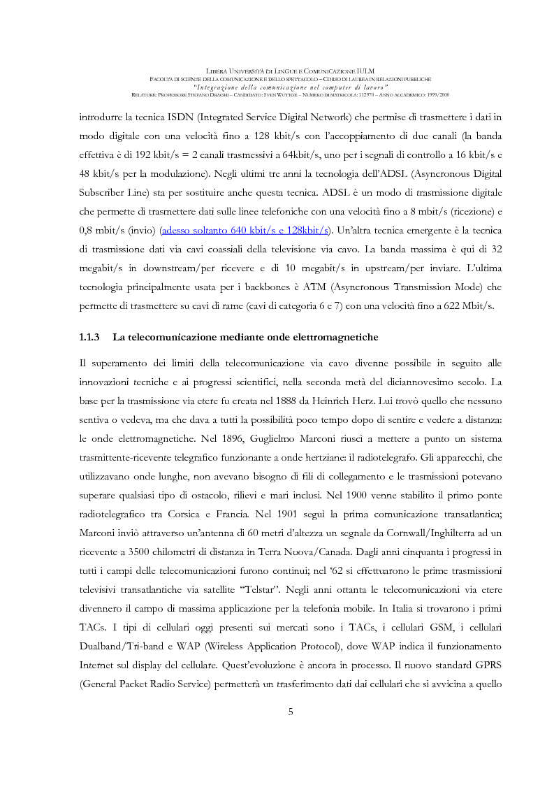 Anteprima della tesi: Integrazione della comunicazione nel computer di lavoro, Pagina 6