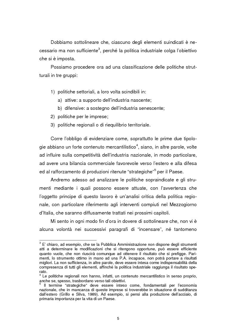 Anteprima della tesi: La politica strutturale nel Mezzogiorno: un'analisi critica, Pagina 13