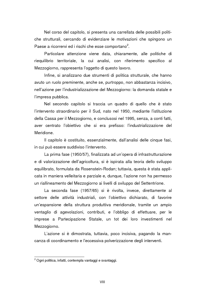 Anteprima della tesi: La politica strutturale nel Mezzogiorno: un'analisi critica, Pagina 3