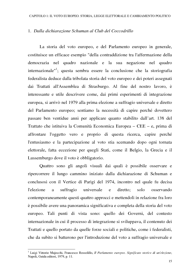 Anteprima della tesi: Le elezioni europee in Italia (1994-1999), Pagina 9