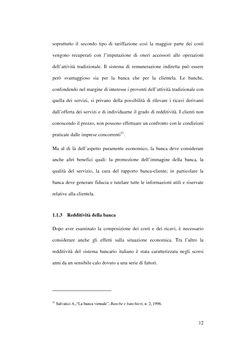 Anteprima della tesi: L'impatto di Internet sul sistema competitivo bancario: nuovi servizi e nuove opportunità, Pagina 12