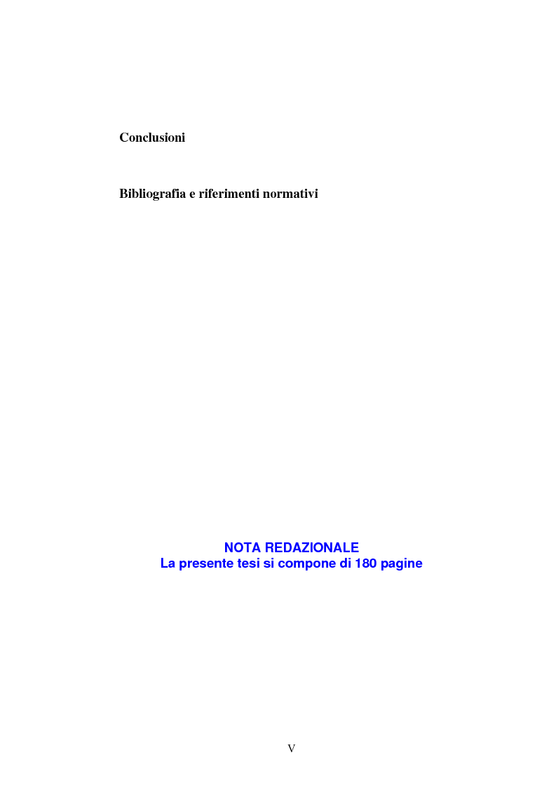 Indice della tesi: La 'gerarchia delle resistenze' nella progettazione antisismica, Pagina 5