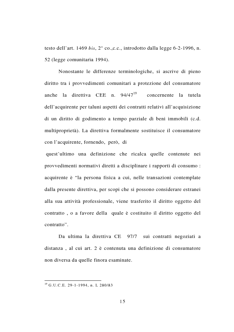 Anteprima della tesi: Contrattazione standard e tutela del consumatore, Pagina 13