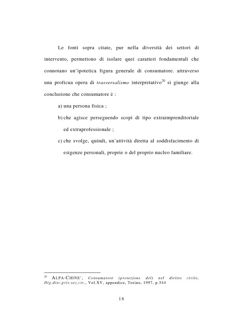 Anteprima della tesi: Contrattazione standard e tutela del consumatore, Pagina 14