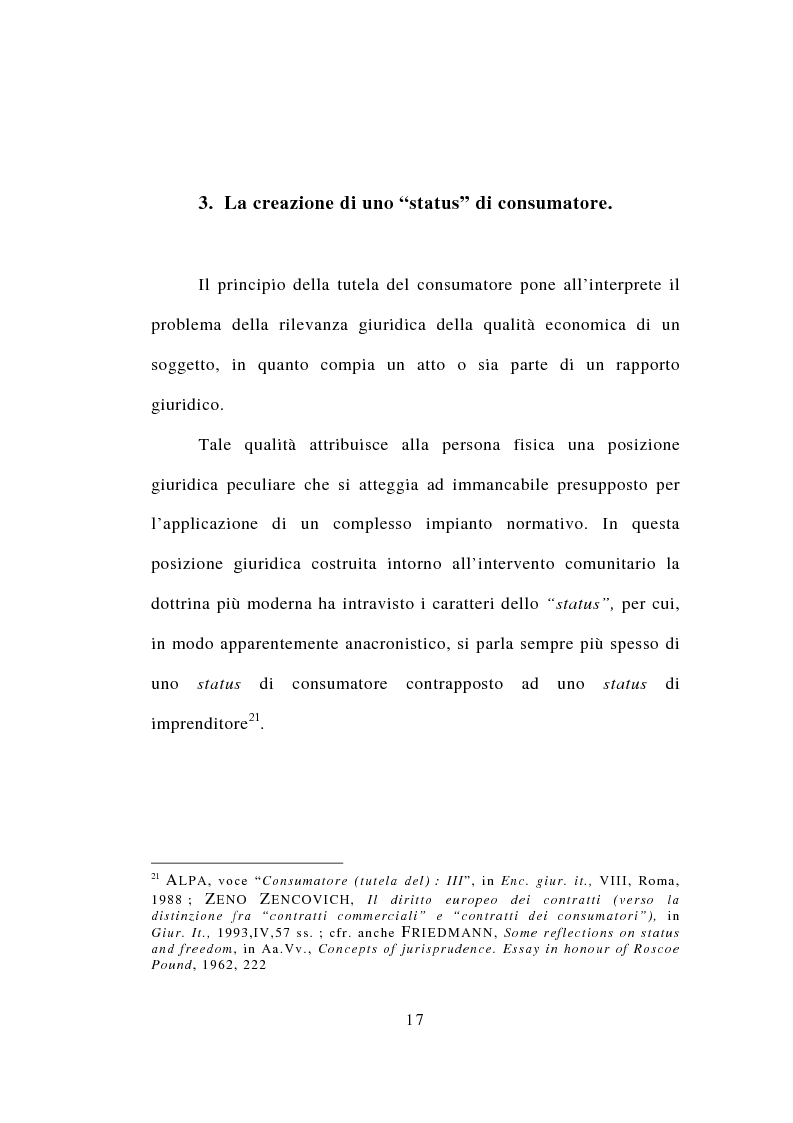 Anteprima della tesi: Contrattazione standard e tutela del consumatore, Pagina 15