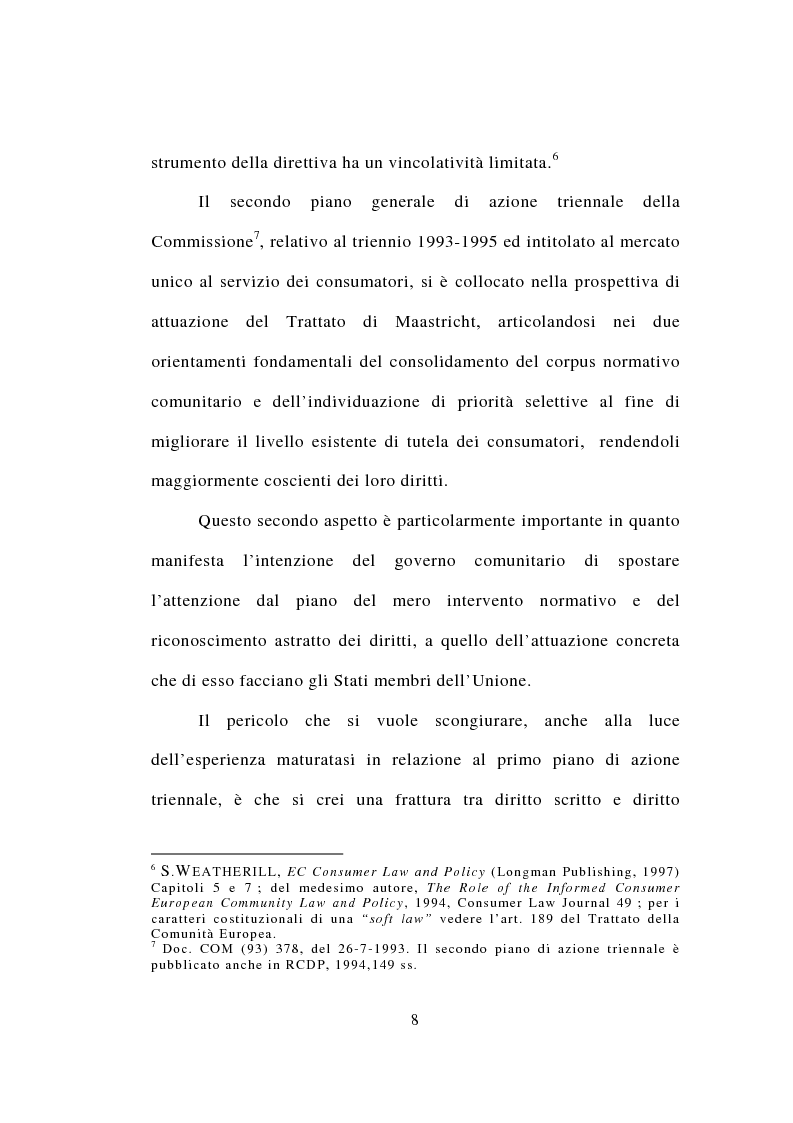 Anteprima della tesi: Contrattazione standard e tutela del consumatore, Pagina 6