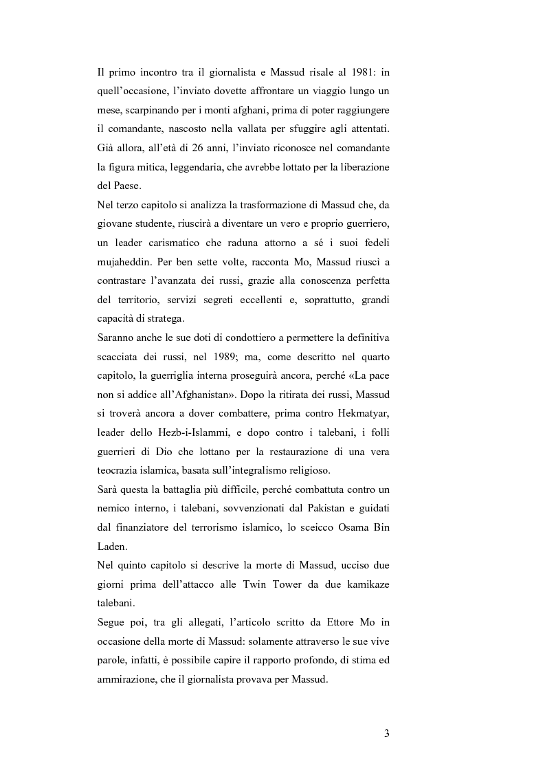 Anteprima della tesi: MASSUD di Ettore Mo. Vita, imprese e morte del ''Leone del Panshir'' Ahmad Shah Massud nelle corrispondenze dell'inviato del ''Corriere della sera'' Ettore Mo, Pagina 2