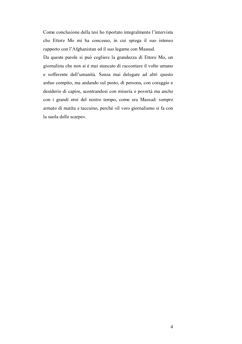 Anteprima della tesi: MASSUD di Ettore Mo. Vita, imprese e morte del ''Leone del Panshir'' Ahmad Shah Massud nelle corrispondenze dell'inviato del ''Corriere della sera'' Ettore Mo, Pagina 3
