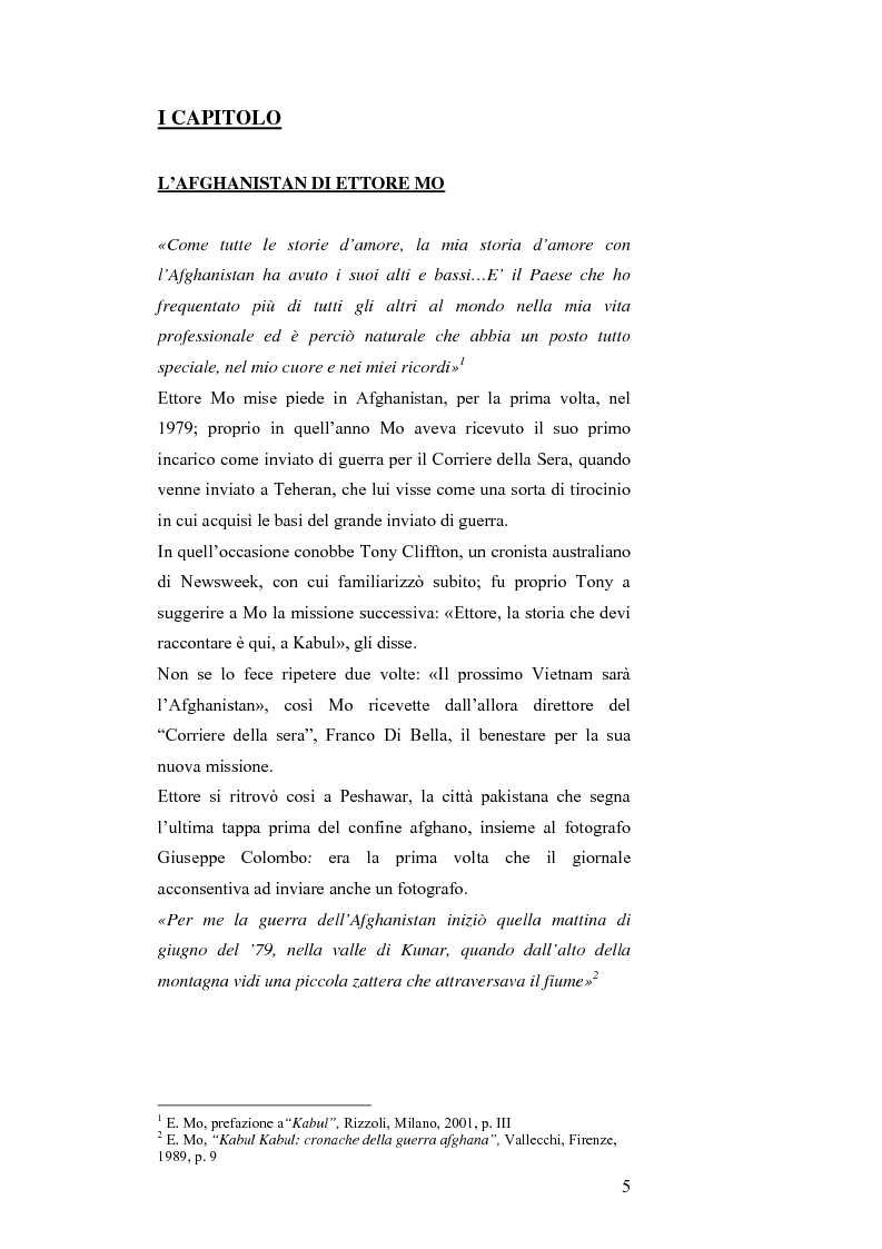 Anteprima della tesi: MASSUD di Ettore Mo. Vita, imprese e morte del ''Leone del Panshir'' Ahmad Shah Massud nelle corrispondenze dell'inviato del ''Corriere della sera'' Ettore Mo, Pagina 4