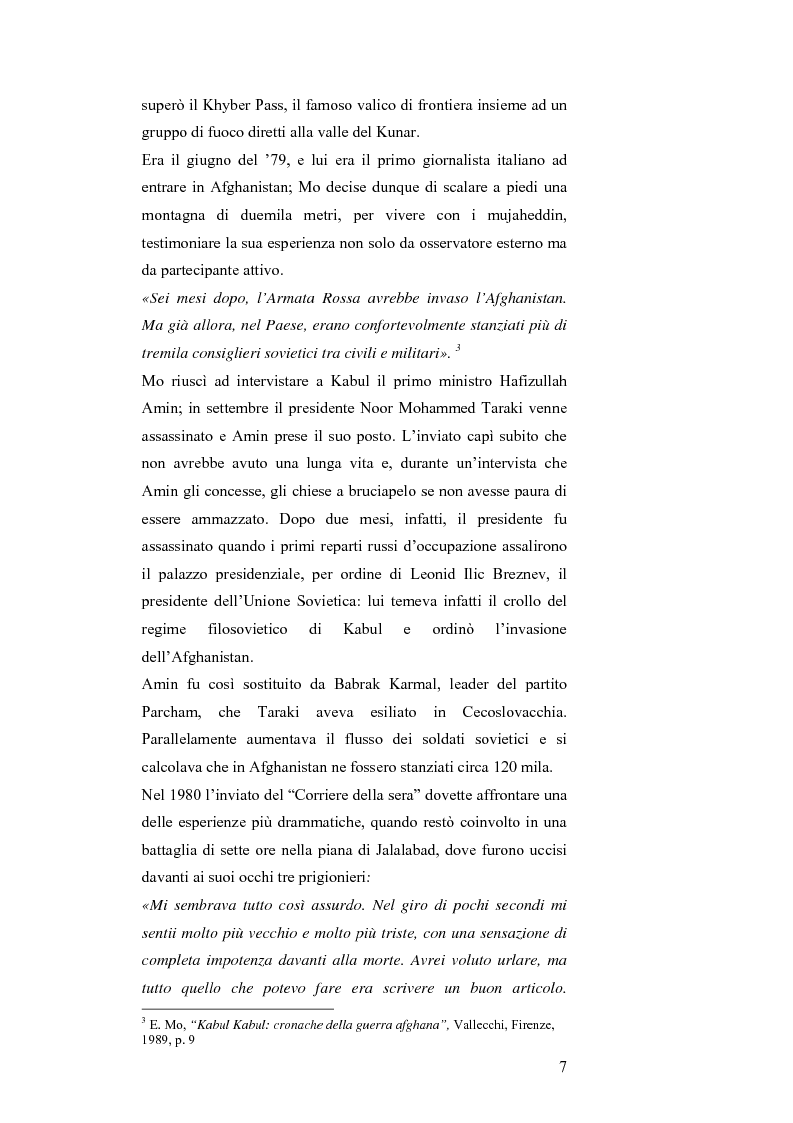 Anteprima della tesi: MASSUD di Ettore Mo. Vita, imprese e morte del ''Leone del Panshir'' Ahmad Shah Massud nelle corrispondenze dell'inviato del ''Corriere della sera'' Ettore Mo, Pagina 6