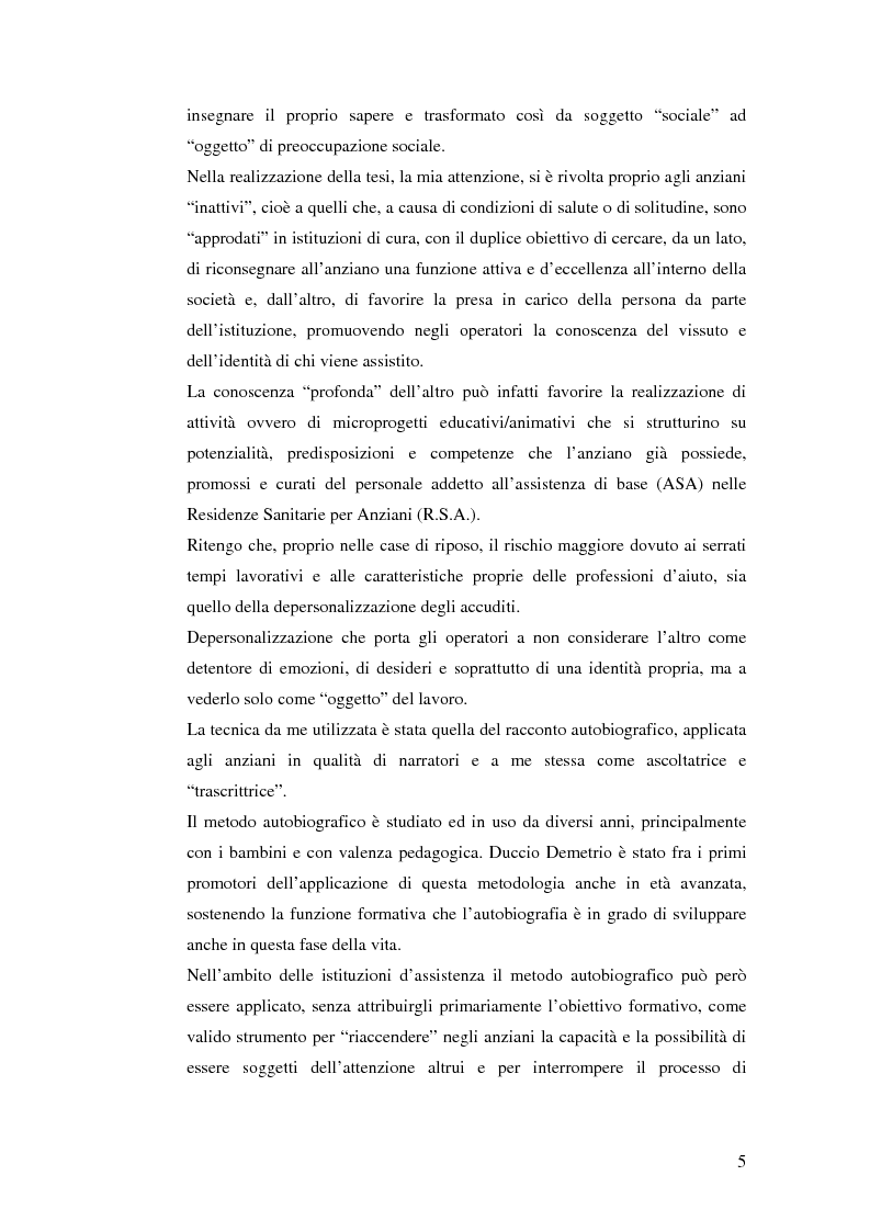 Anteprima della tesi: Identità e narrazione nell'anziano, Pagina 2