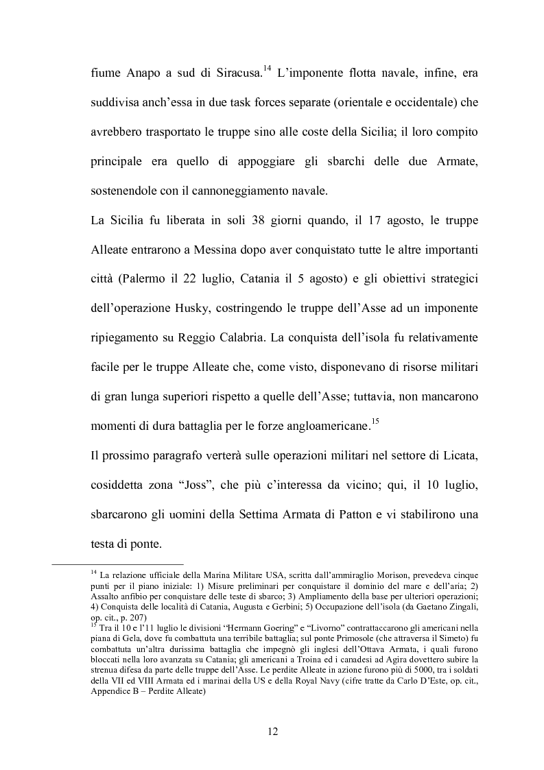 Anteprima della tesi: Gli americani a Licata. Dall'amministrazione militare alla ricostruzione democratica. 1943-1946, Pagina 12