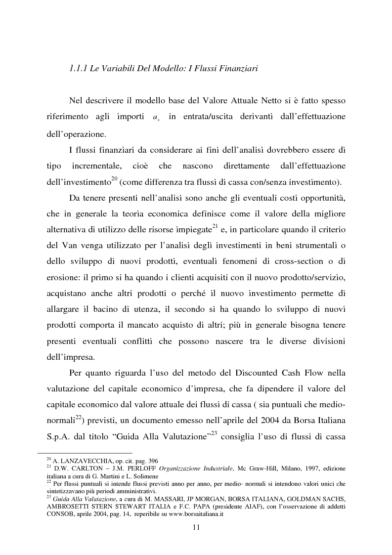 Anteprima della tesi: Scelte aziendali in condizioni di incertezza: gli usi non finanziari del "Value at Risk e le Opzioni Reali", Pagina 11