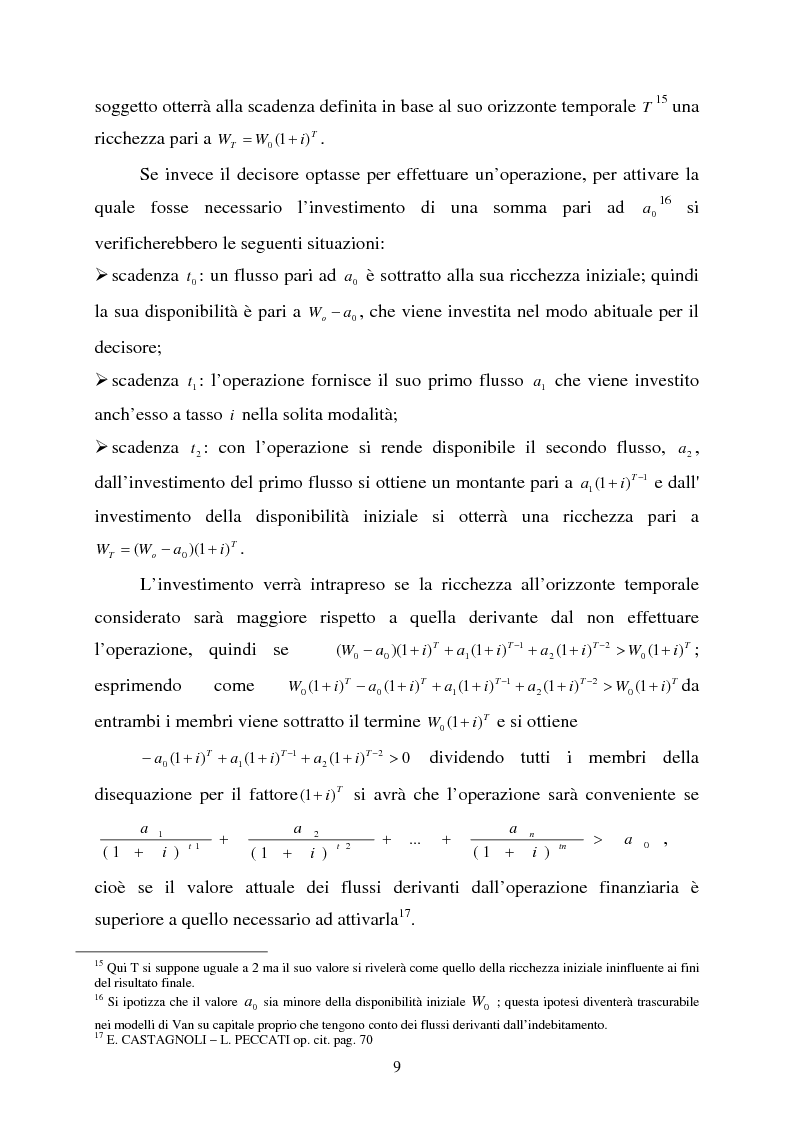 Anteprima della tesi: Scelte aziendali in condizioni di incertezza: gli usi non finanziari del "Value at Risk e le Opzioni Reali", Pagina 9