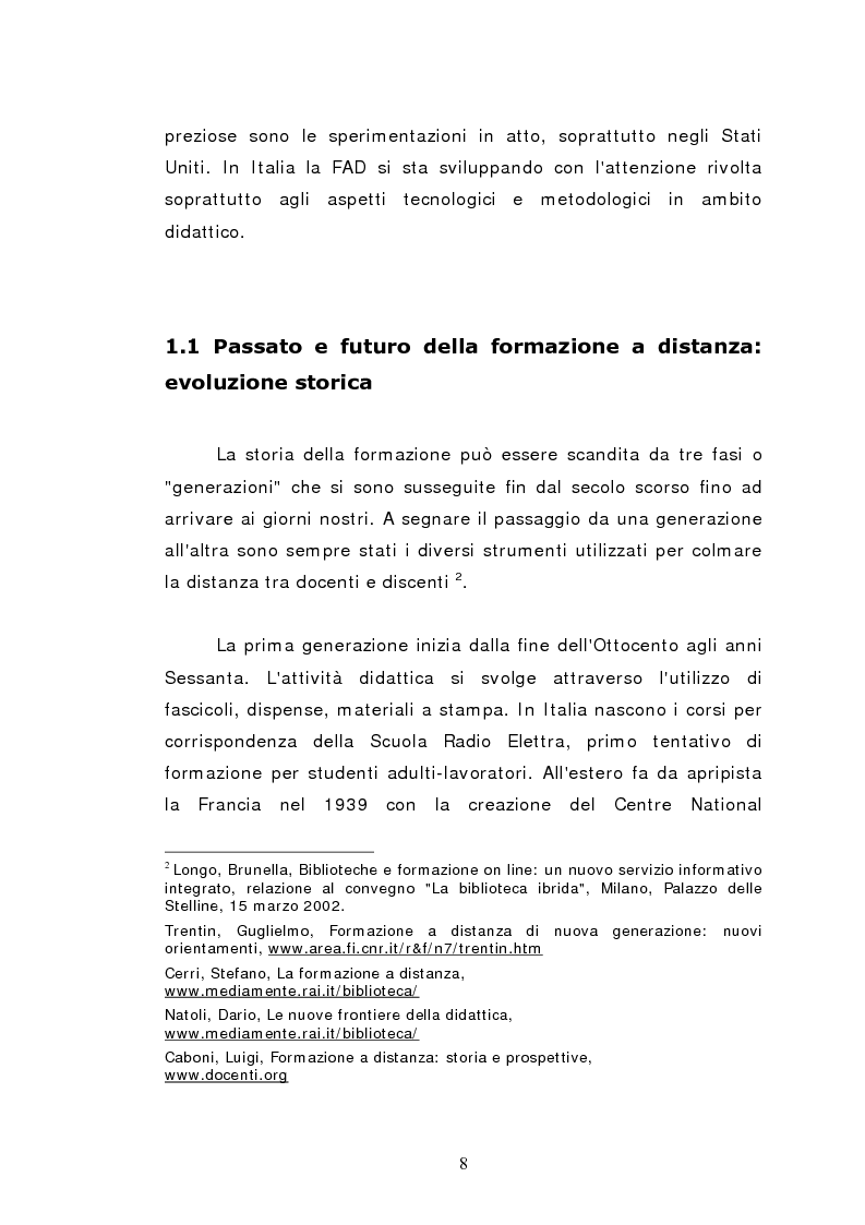 Anteprima della tesi: L'istruzione a distanza nella formazione infermieristica universitaria e continua: ipotesi applicative, Pagina 5