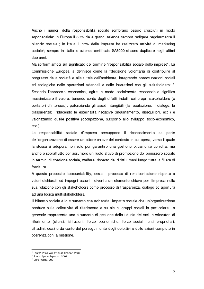 Anteprima della tesi: Il bilancio sociale d'impresa, Pagina 2