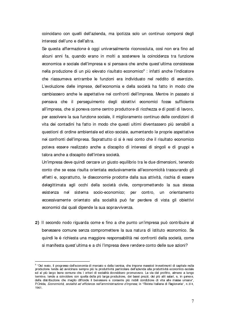 Anteprima della tesi: Il bilancio sociale d'impresa, Pagina 7