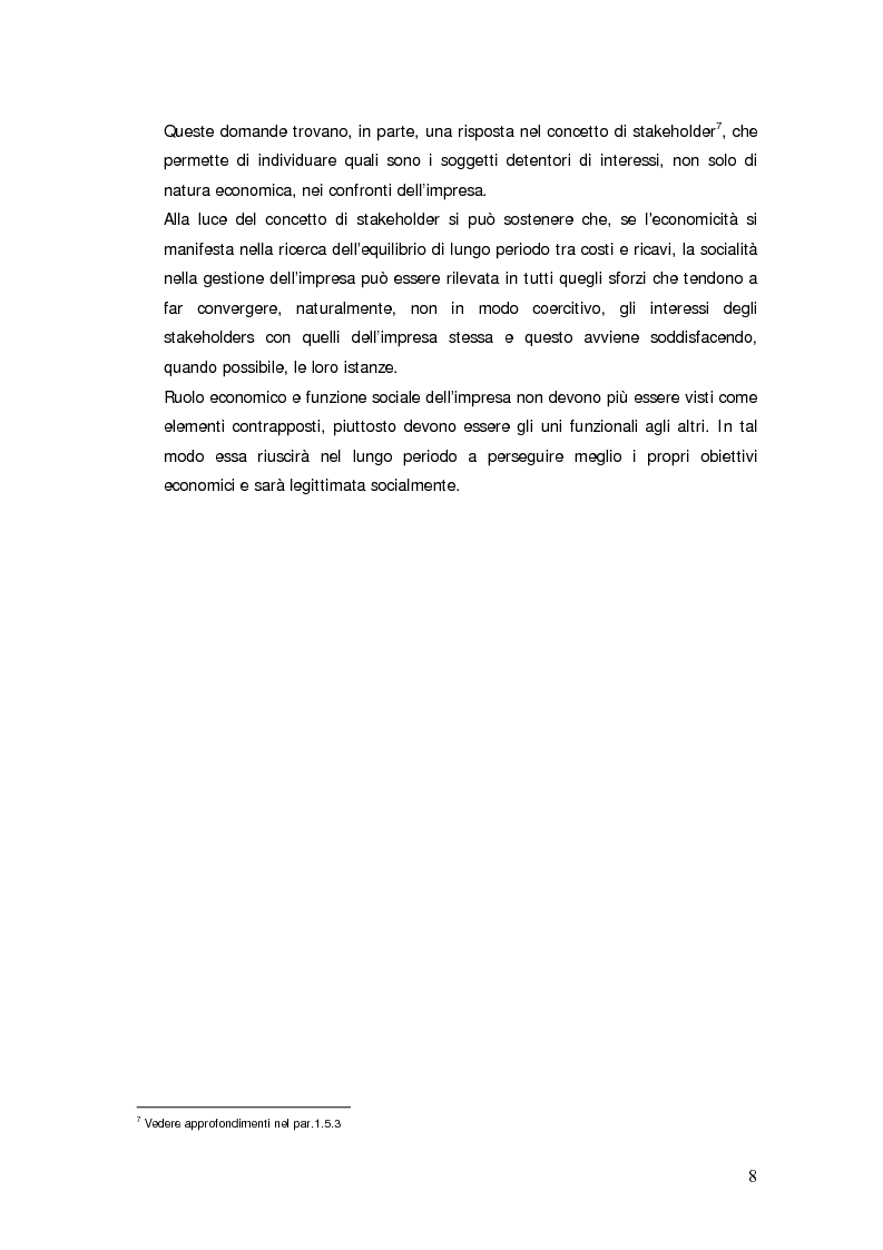 Anteprima della tesi: Il bilancio sociale d'impresa, Pagina 8